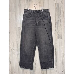 Primark Baggy Fit Gray Wash Jeans W32 L30 Relaxed Wide Leg Denim Mens